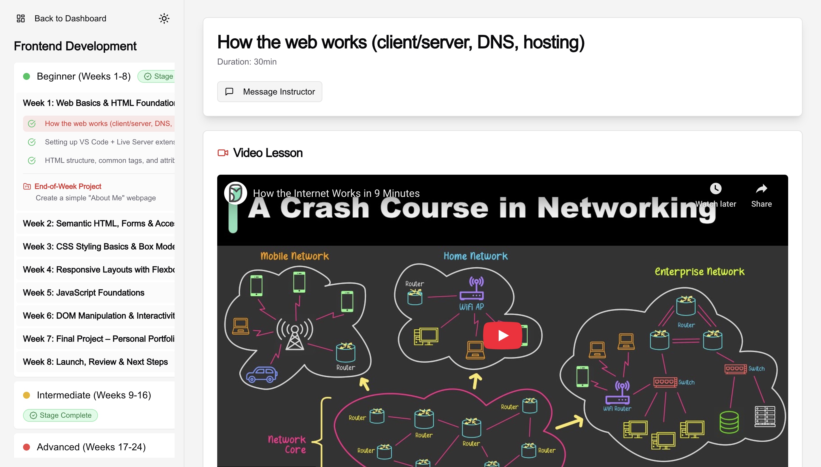 Learning Page