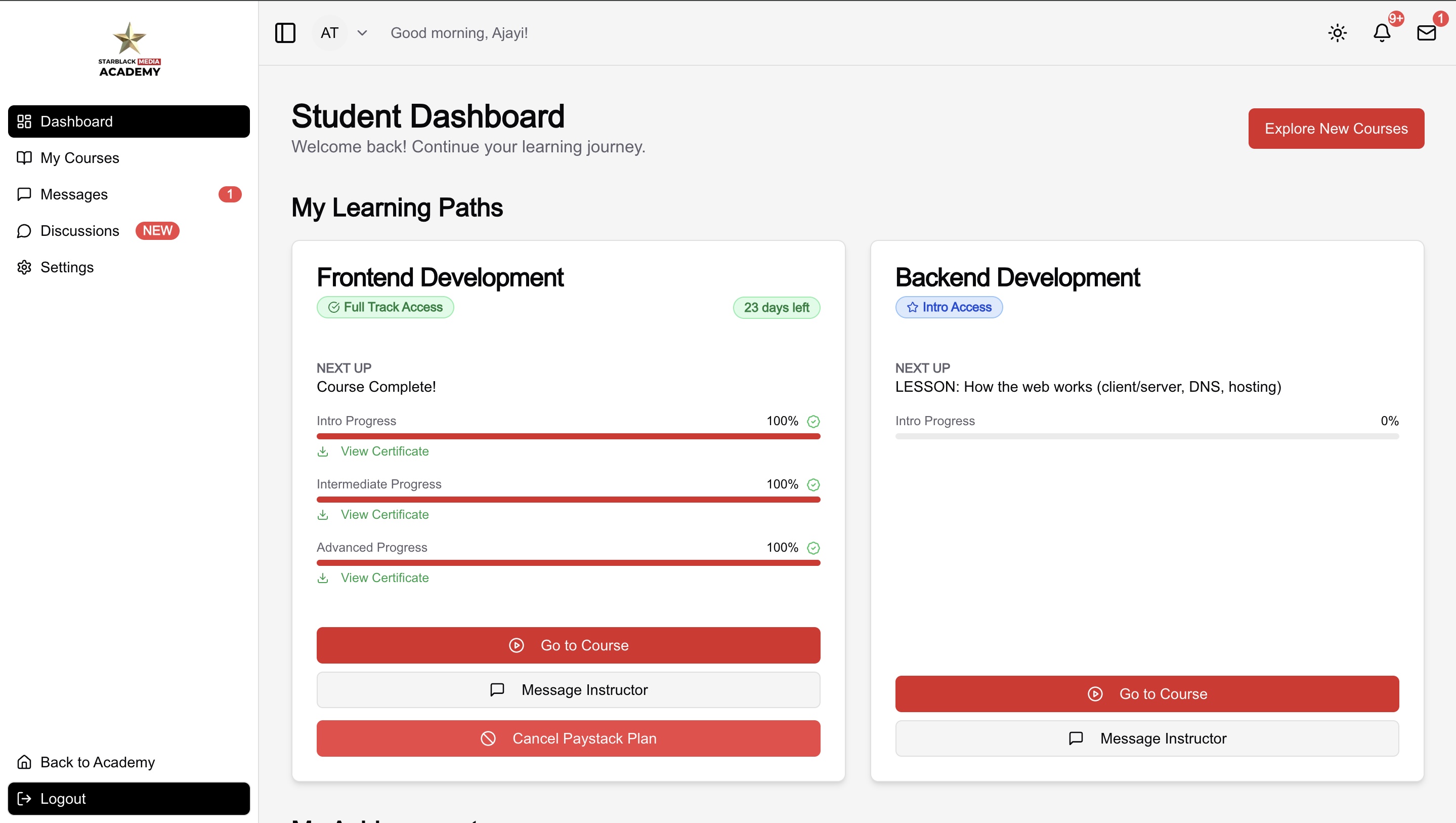 Student Dashboard